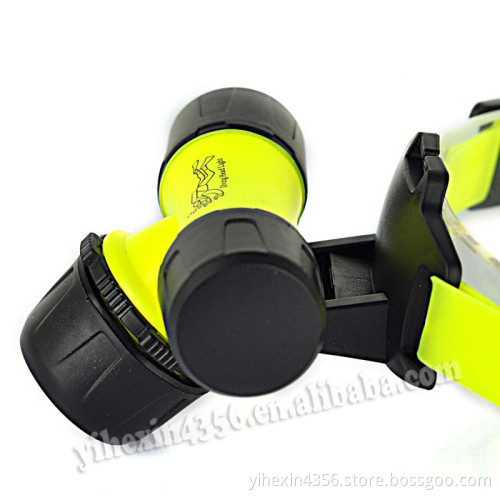 Factory Outlet Price Plastic Zoom 20 meters LED Diving Headlight Headlamp